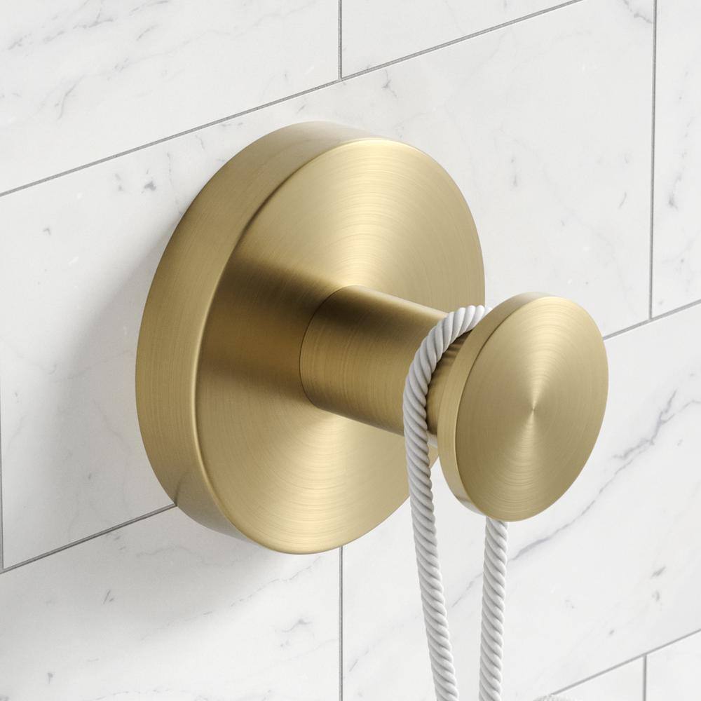 KRAUS Elie Bathroom Robe and Towel Hook in Brushed Gold KEA-18801BG