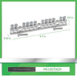 Square D 12 Terminal Ground Bar Kit for QOHomeline Electrical PanelLoad Center PK12GTACP