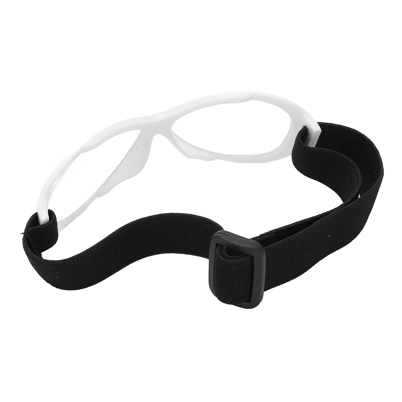 Outdoor Professional Basketball Glasses Adjustable Head Band Durable Sports Safety Goggleswhite