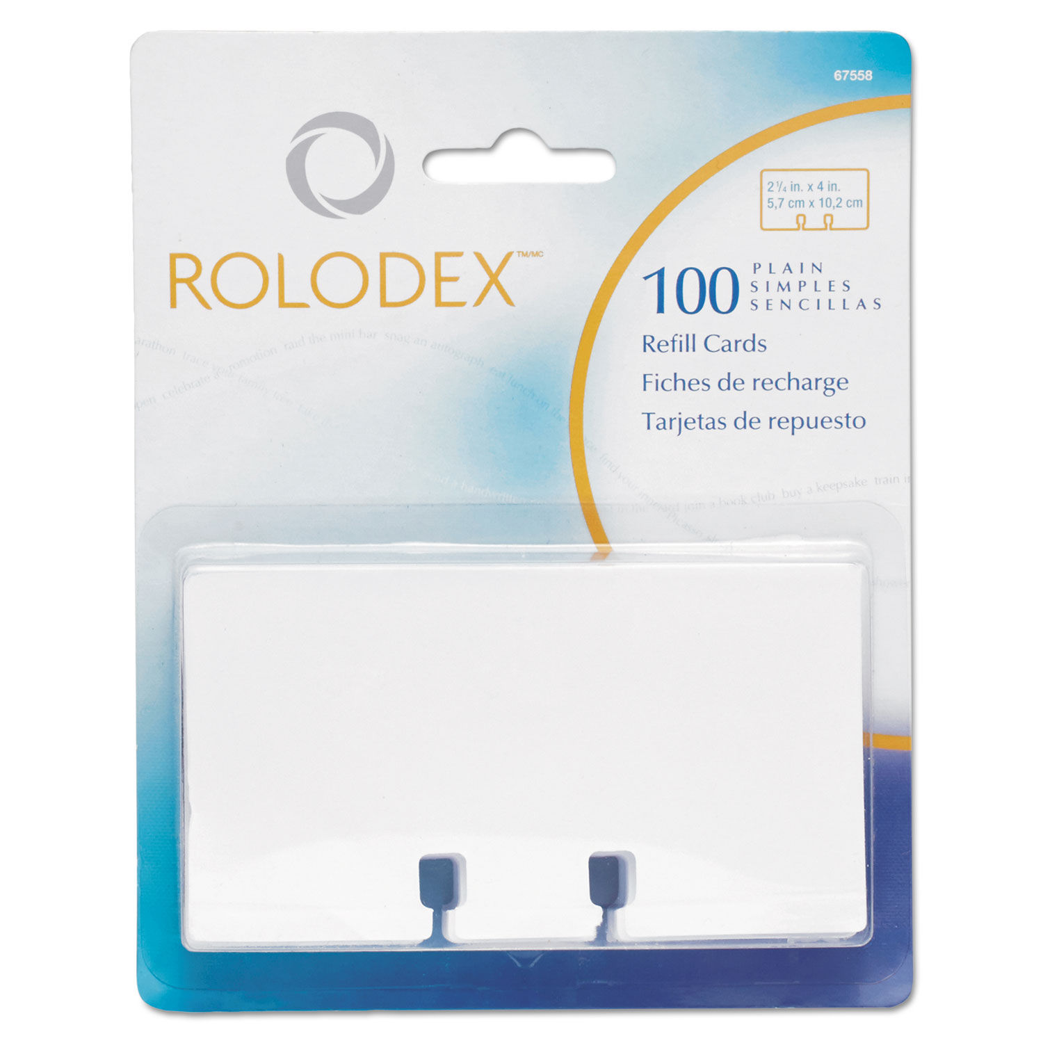 Plain Unruled Refill Card by Rolodexandtrade; ROL67558