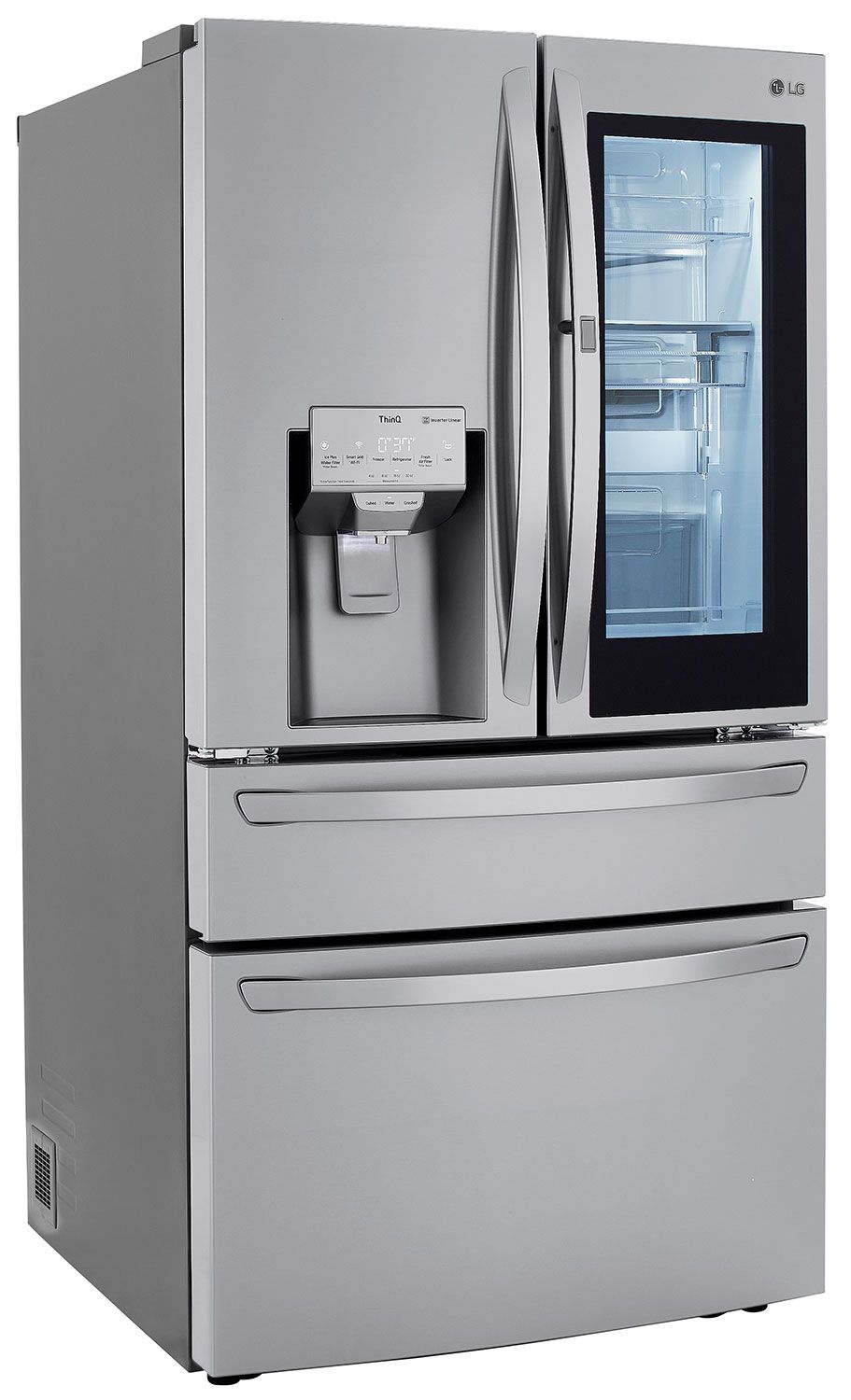 LG 23 Cu. Ft. PrintProof Stainless Steel Smart Wi-Fi Enabled InstaView Door-In-Door Counter-Depth Refrigerator With Craft Ice Maker