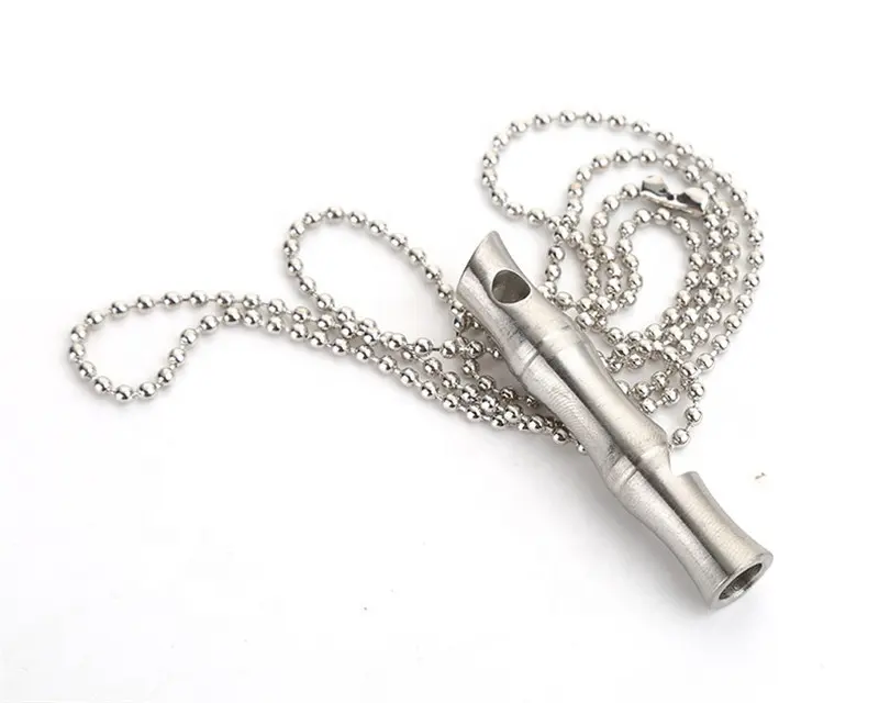 Stainless Steel High Decibel Metal Whistle Emergency Survival Whistle Keychain For Camping Hiking Outdoor Sports Tools