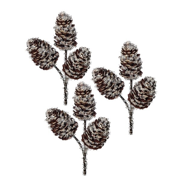 12 Plastic Ice Pine Cone Pick