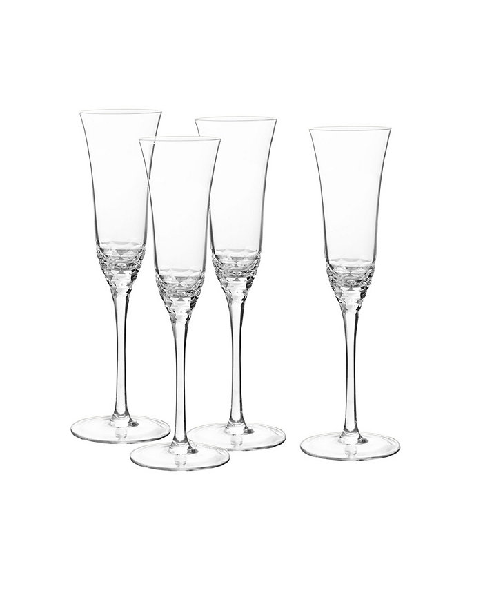 Qualia Glass Reef Flutes Set Of 4