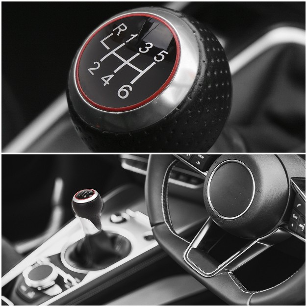 Unique Bargains Car Manual 6 Speed Gear Stick Shift Knob Lever W Cover Decor For Audi A3 Black 1pc