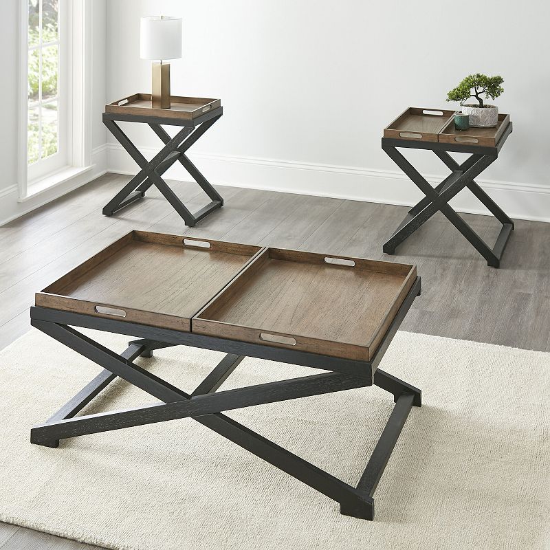 Steve Silver Co. Topeka Tray-Top Chairside Table