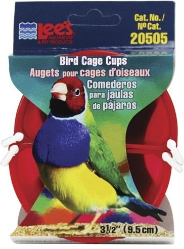 Lee's Aquarium and Pets 3.5-in Bird Cage Cup， Assorted Colors， 2 count