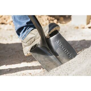 Husky 47 in. L Fiberglass Handle Carbon Steel Digging Shovel with Grip 77416-944