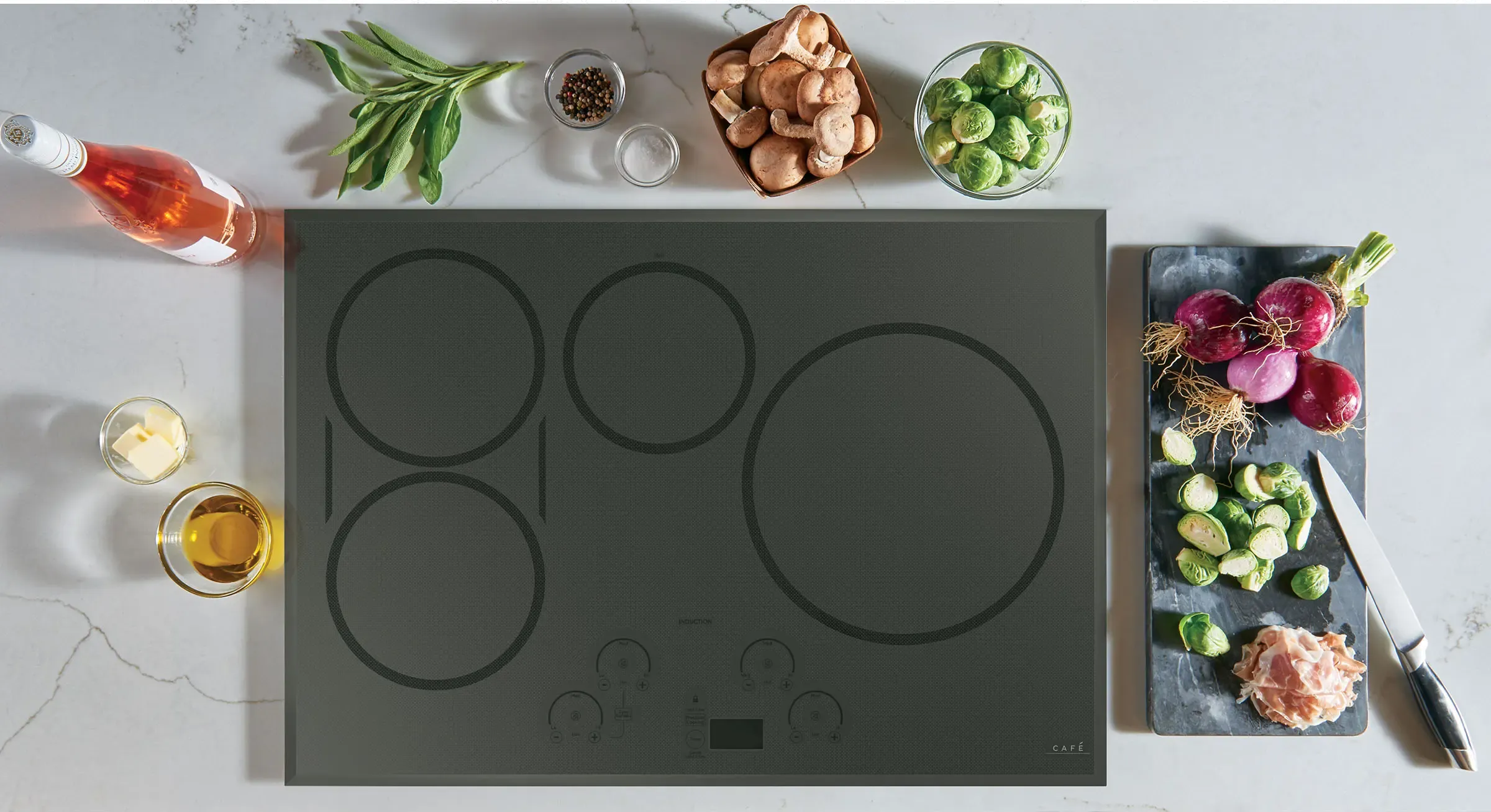 Cafe 30 inch Induction Cooktop - Black