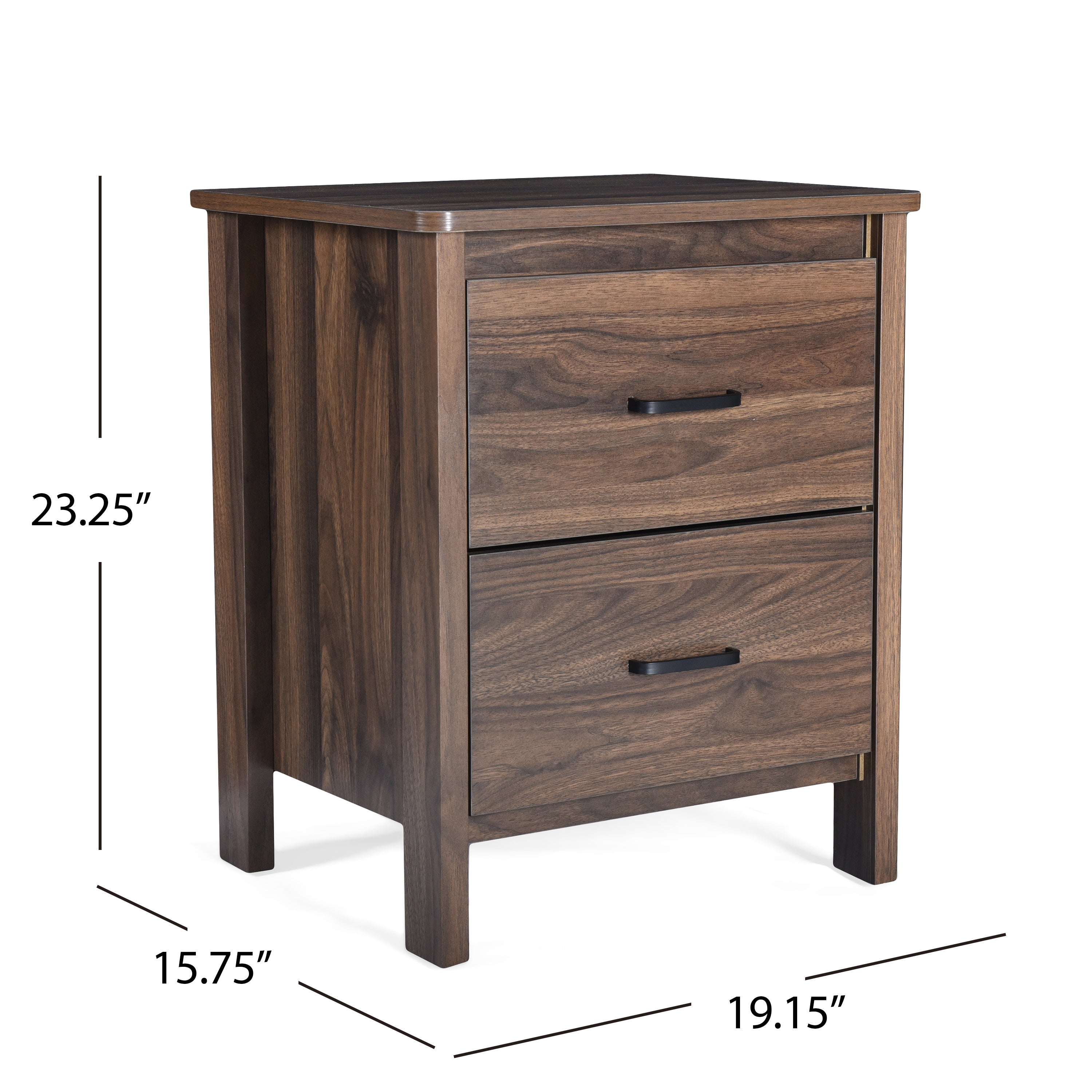 Titeca Contemporary 2 Drawer Nightstand