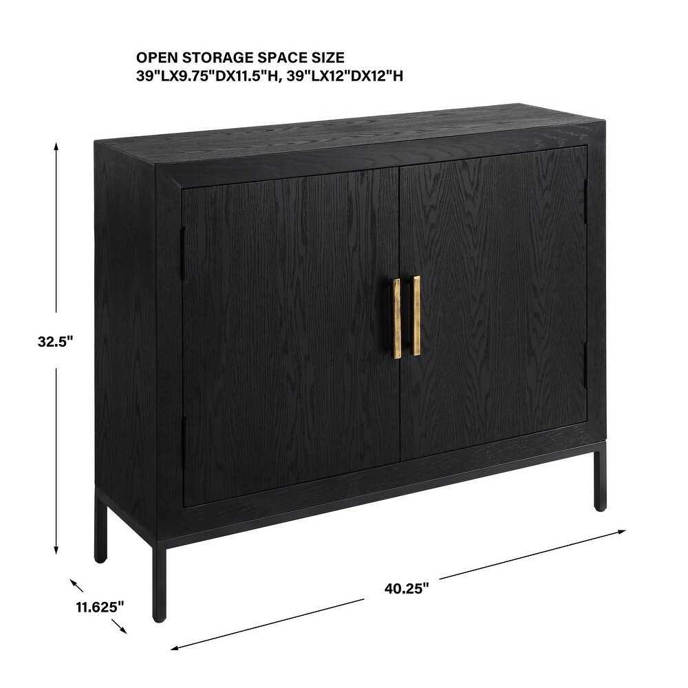 Uttermost Front Range Dark Oak 2 Door Cabinet   40.25 W X 32.5 H X 11.625 D (in)