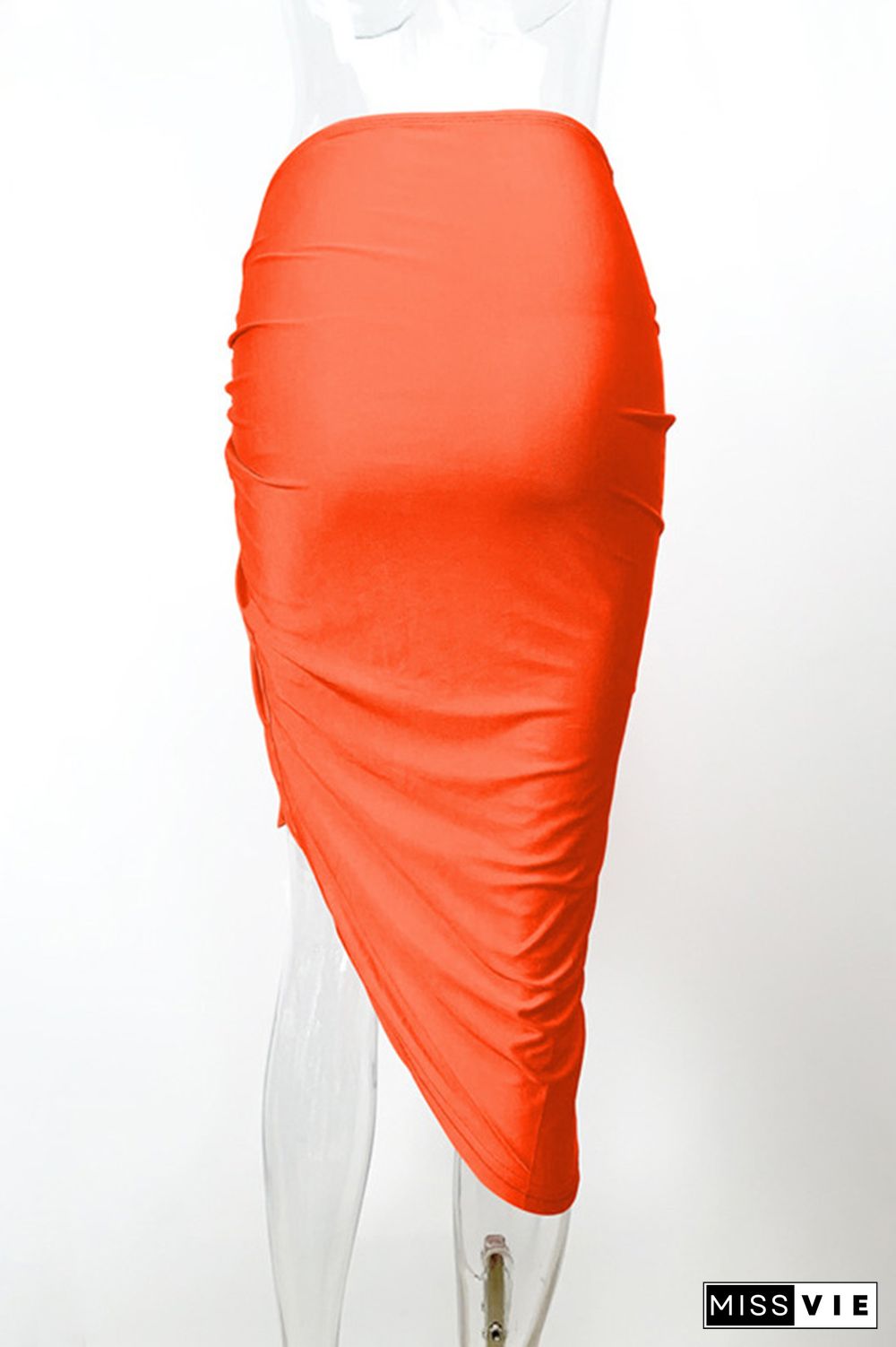 Plain Side Ruched Skirt