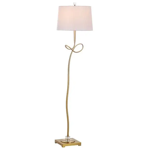 SAFAVIEH Lighting 67-inch Liana Gold Metal Crystal LED Floor Lamp - 17