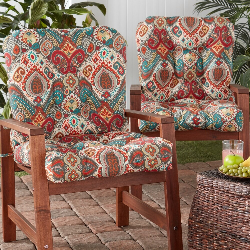 Greendale Home Fashions Multicolor Outdoor Dining Chair Cushion (Set of 2)