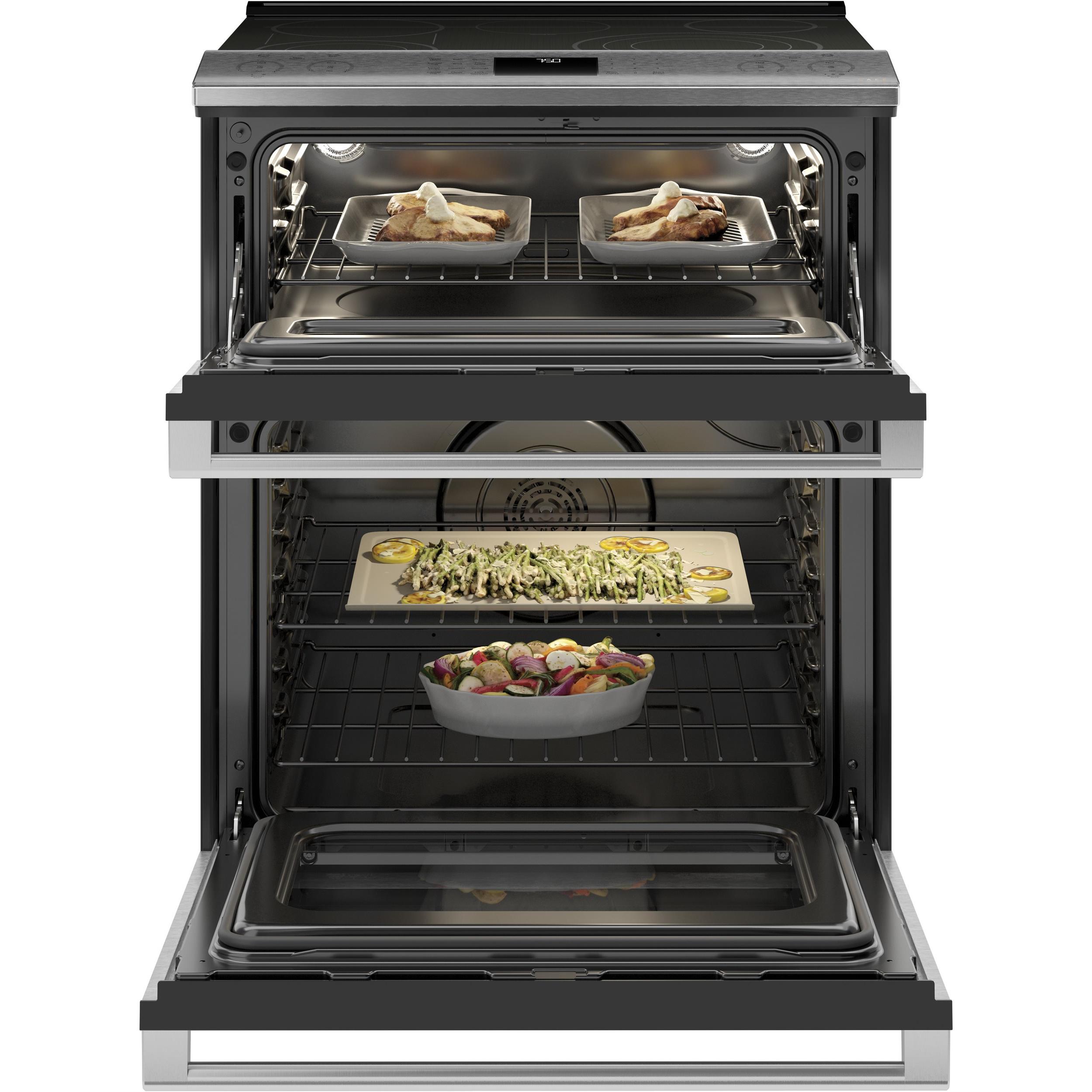 Café 30-inch Slide-in Electric Range with Convection CES750M2NS5