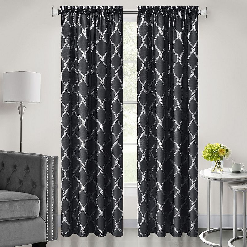 Achim Bombay Double Layered Window Curtain Panel