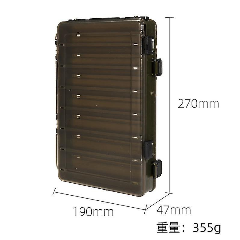 Transparent Double-sided Double-open Fishing Wooden Shrimp Box Luyabo Climbing Iron Plate Lock Fishing Gear Box Accessories Box Tool Box