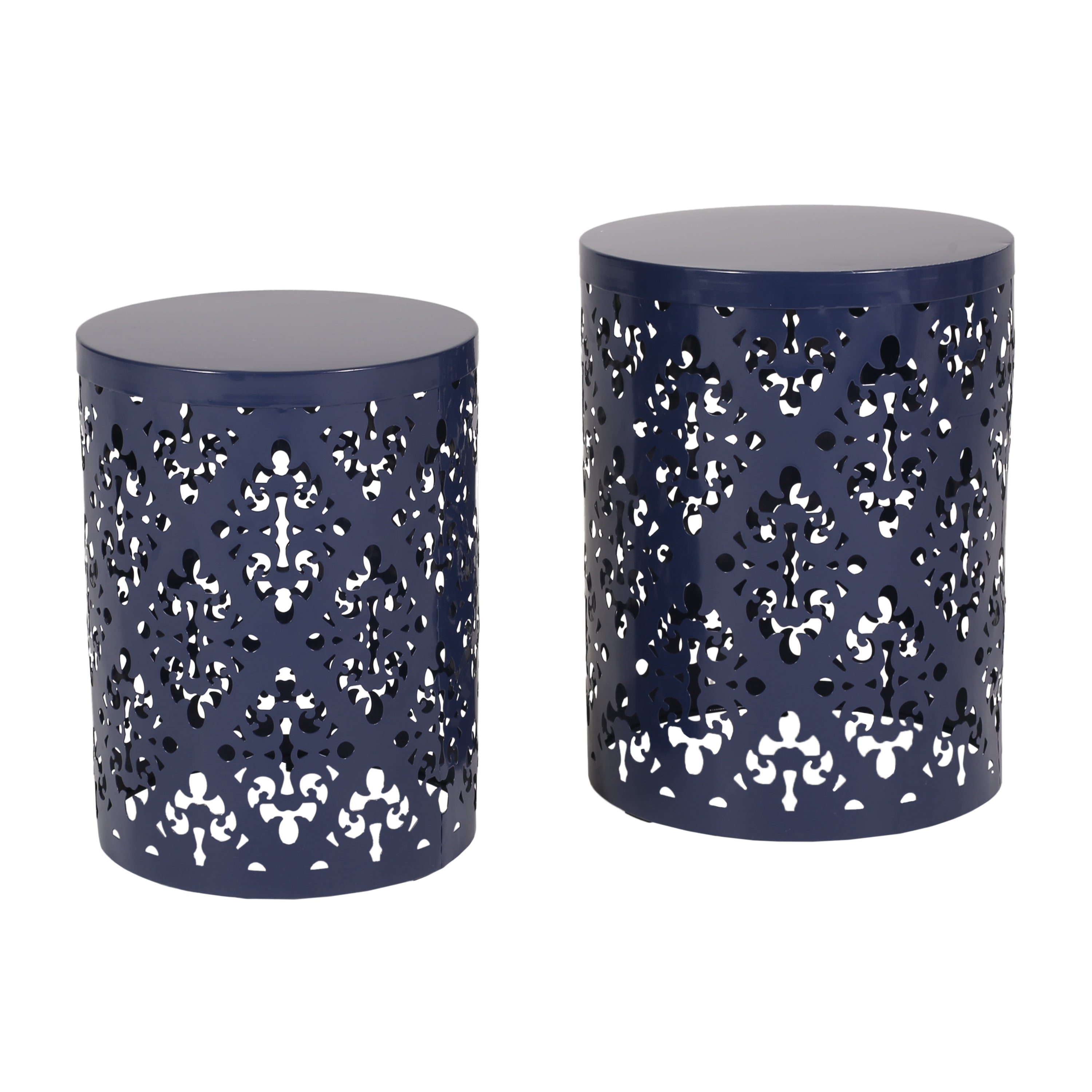 Verdugo Outdoor Metal Side Tables, Set of 2