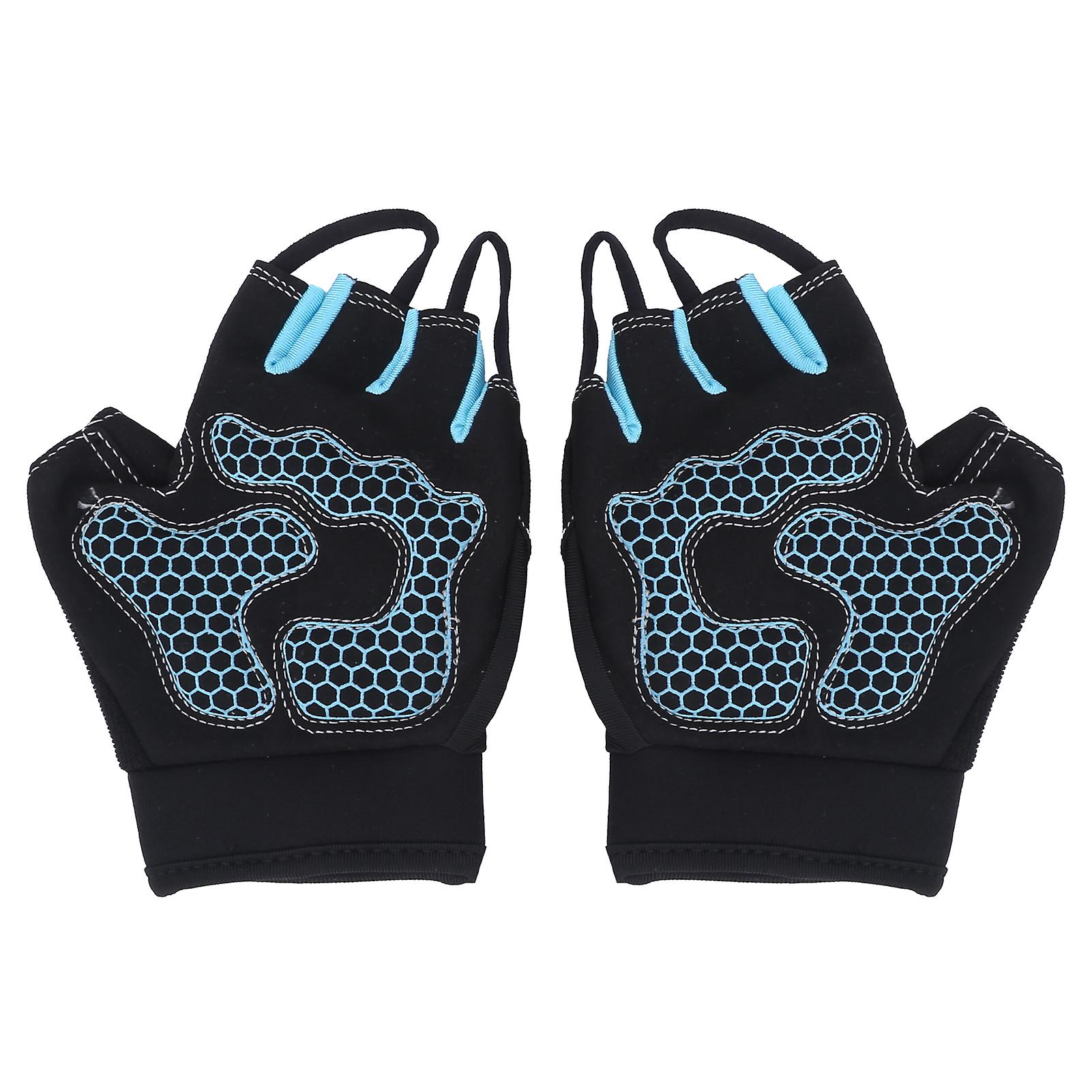 Maseda Weight Lifting Gloves Sports Nonslip Gloves Fitness Riding Palm Protectionblue