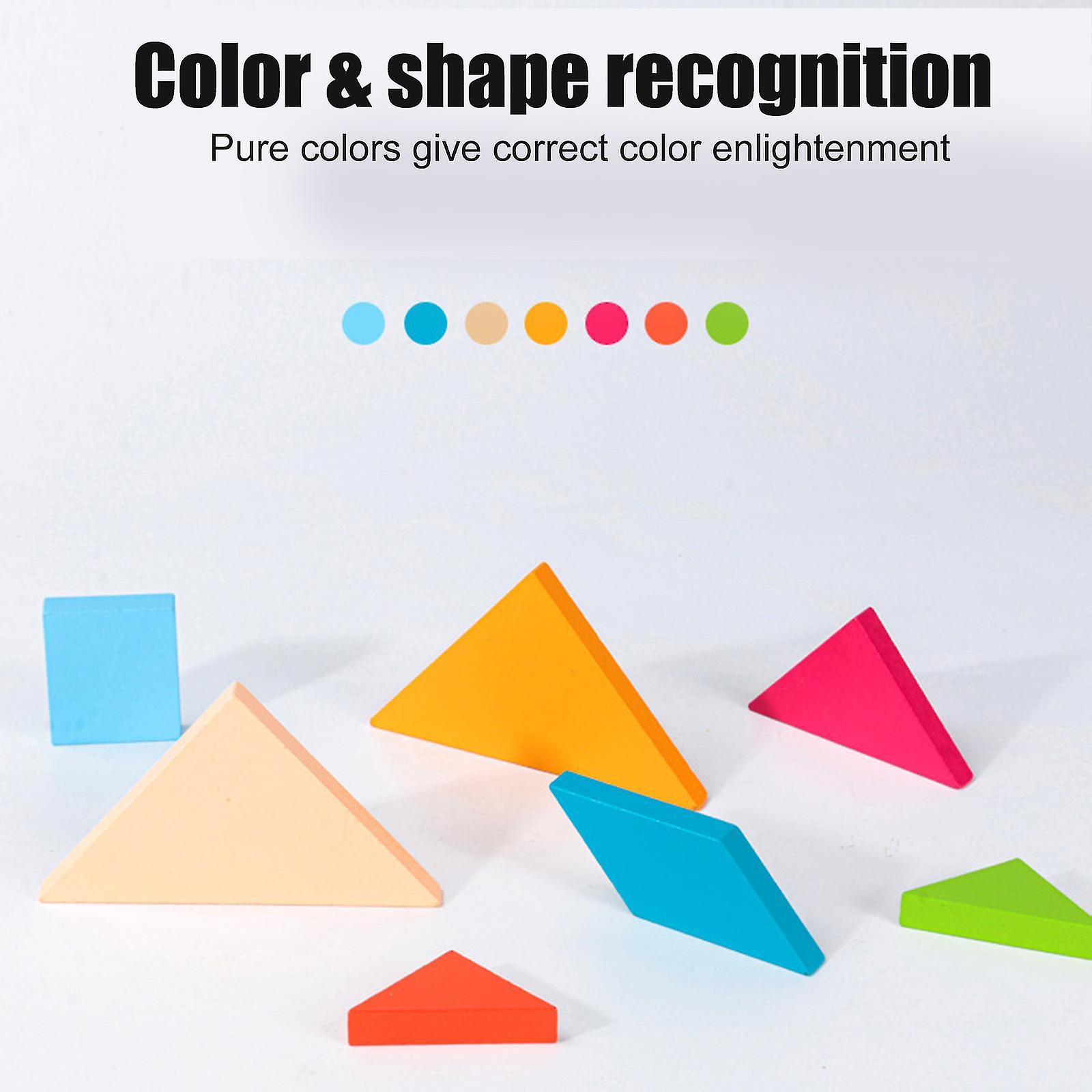 Tangram Puzzle Magnetic Pattern Block Book Iq Educational Toy Gift For Kid Adult Challenge