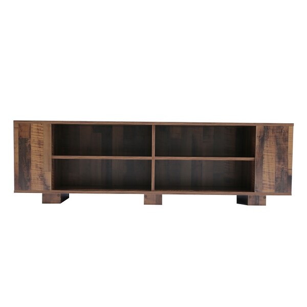 TV Stand for TVs up to 65-Inch， Modern Entertainment Center with 8 Open Shelves