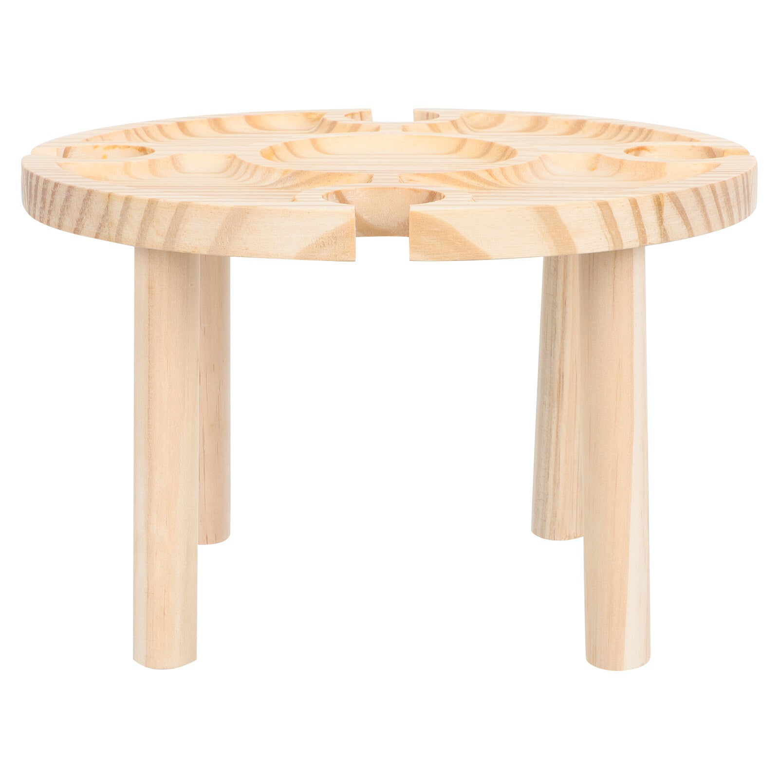 1pc Wooden Wine Table Wooden Picnic Beverage Table Wooden Table Home Supply