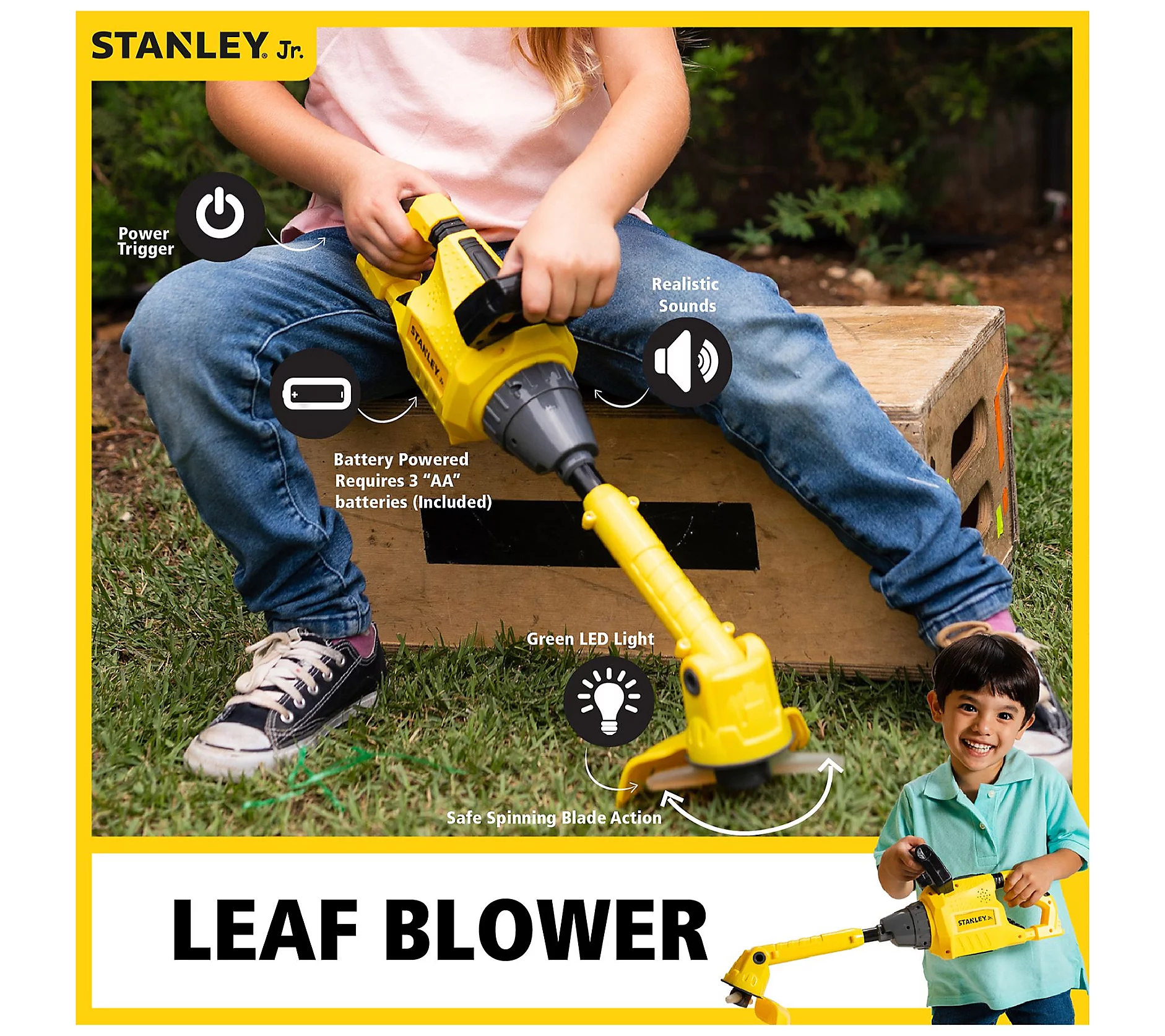 Stanley Jr. Battery-Operated Toy Weed Trimmer