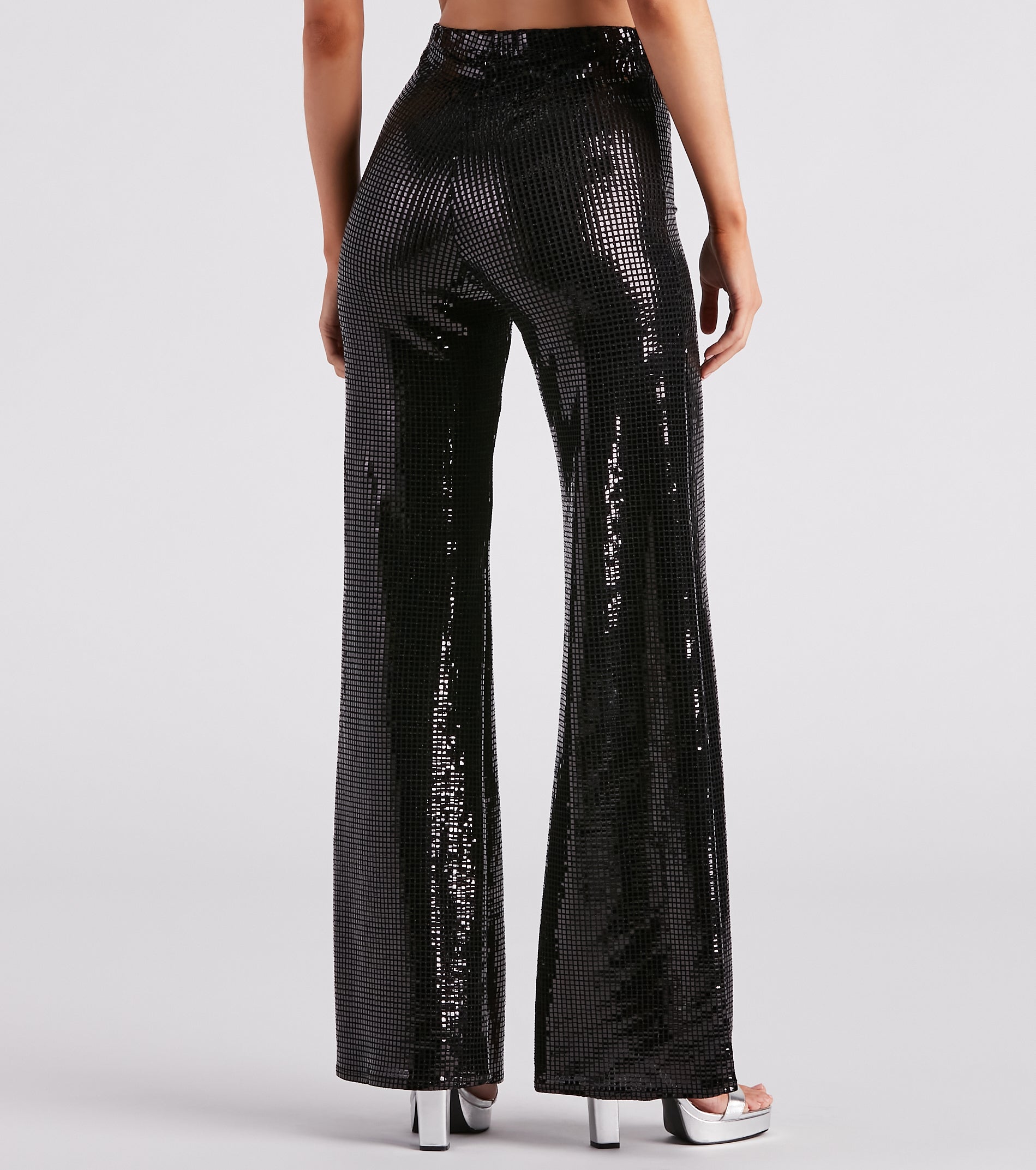 At Midnight Sequin Wide Leg Pants