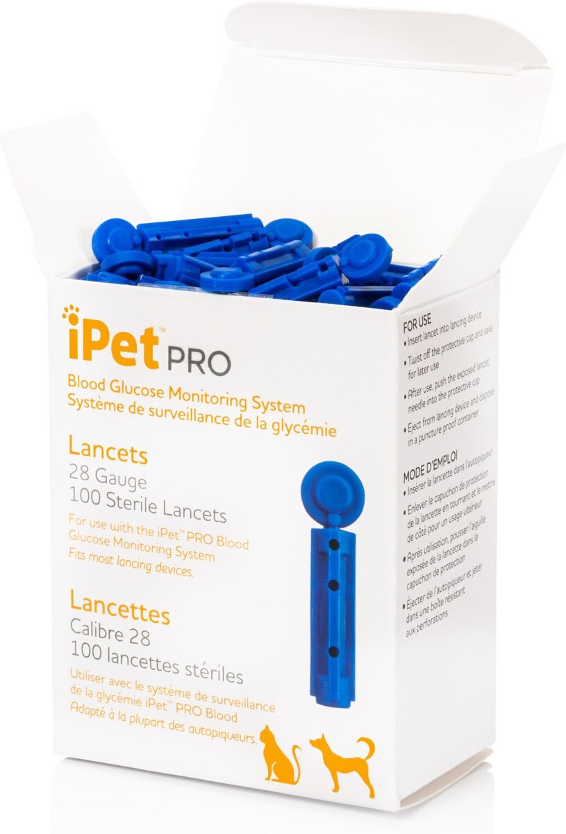 iPet PRO Ulti-Thin Sterile Lancets for Dogs and Cats， 28-Gauge