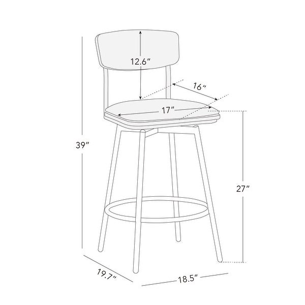 Claire Swivel Counter Height Bar Stool Set of 2