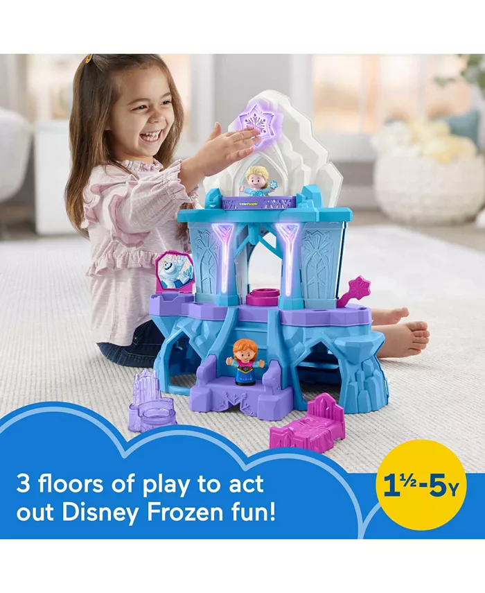 Fisher Price Disney Frozen Toy  Fisher-Price Little People Playset with Anna and Elsa Figures  Elsa’s Enchanted Lights Palace