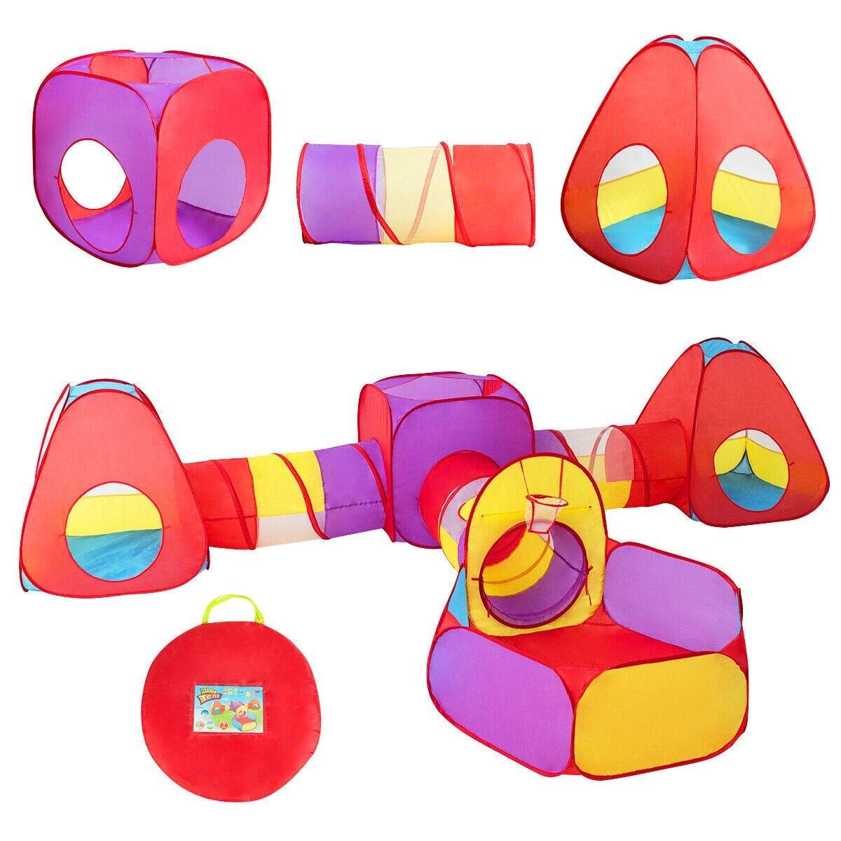 7pc Kids Play Tent, Ball Pit & Tunnels