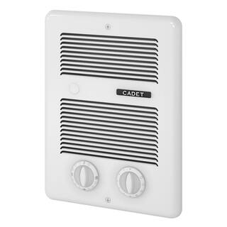 Cadet 120240-volt 1000-watt Com-Pak Bath In-wall Fan-forced Electric Heater in White with Timer CBC103TW