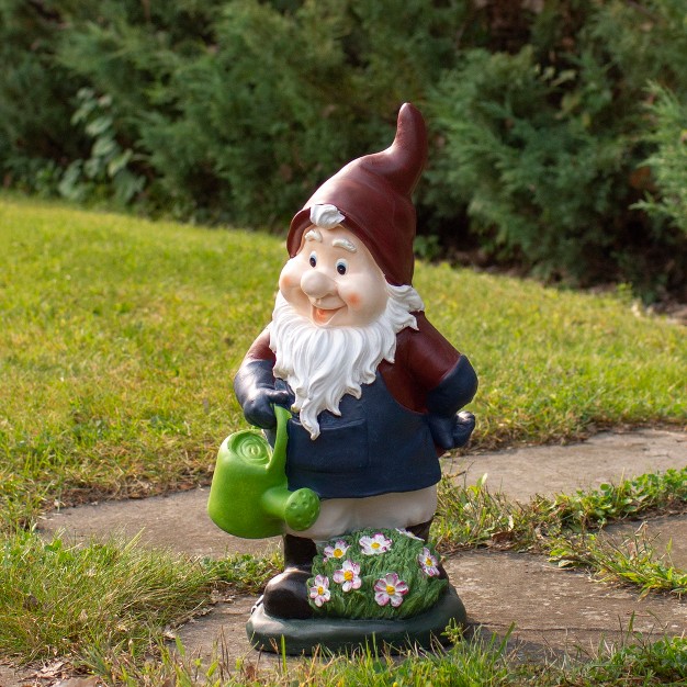 Gardener Gnome With Watering Can Outdoor Garden Statue