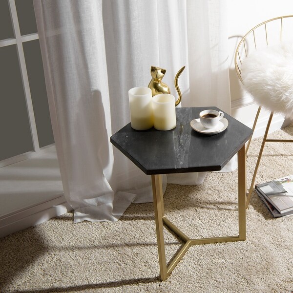 Aurora Home Piers Hexagon Marble Table - 18