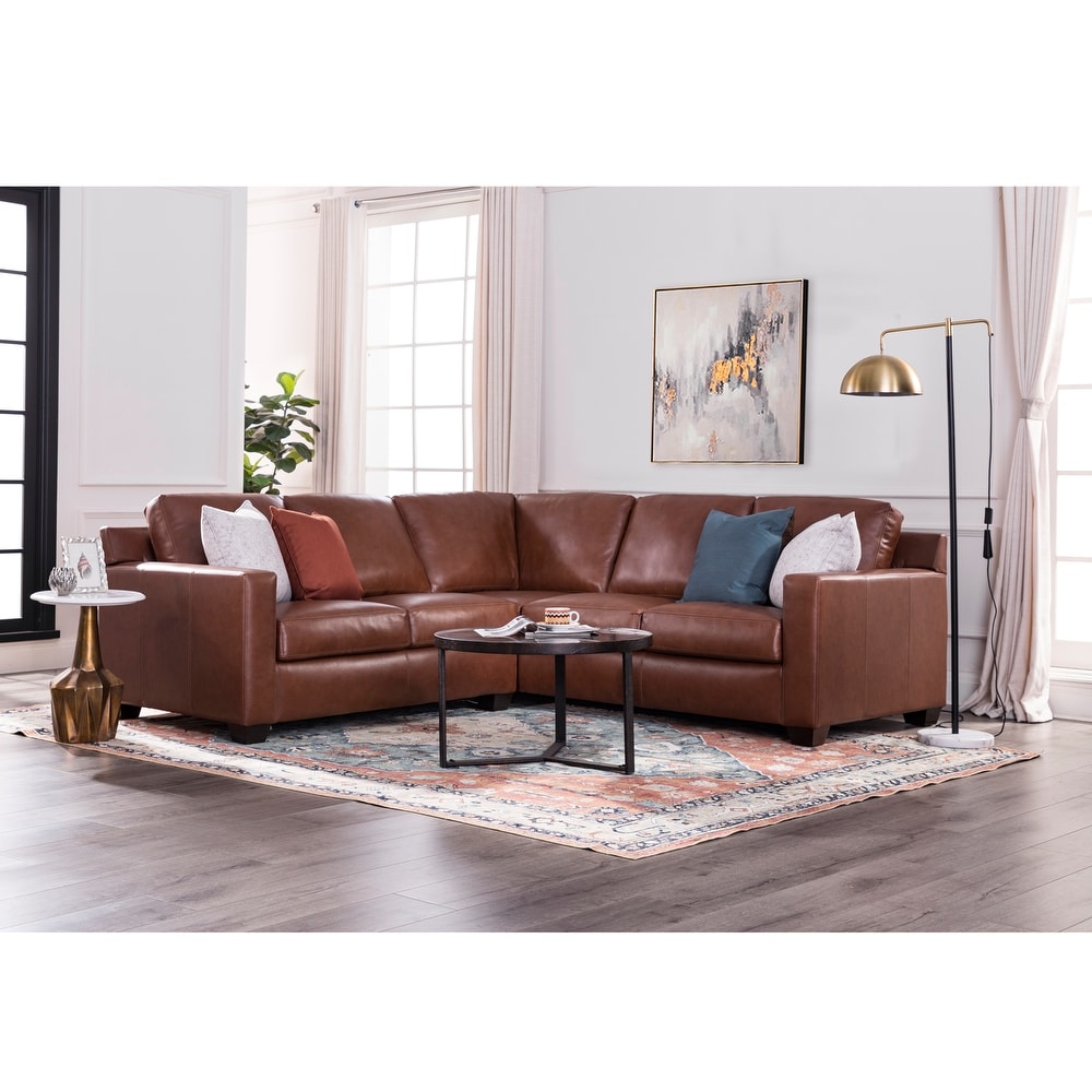 Strick   Bolton Hansen Chestnut Brown 2 piece Sectional   95\