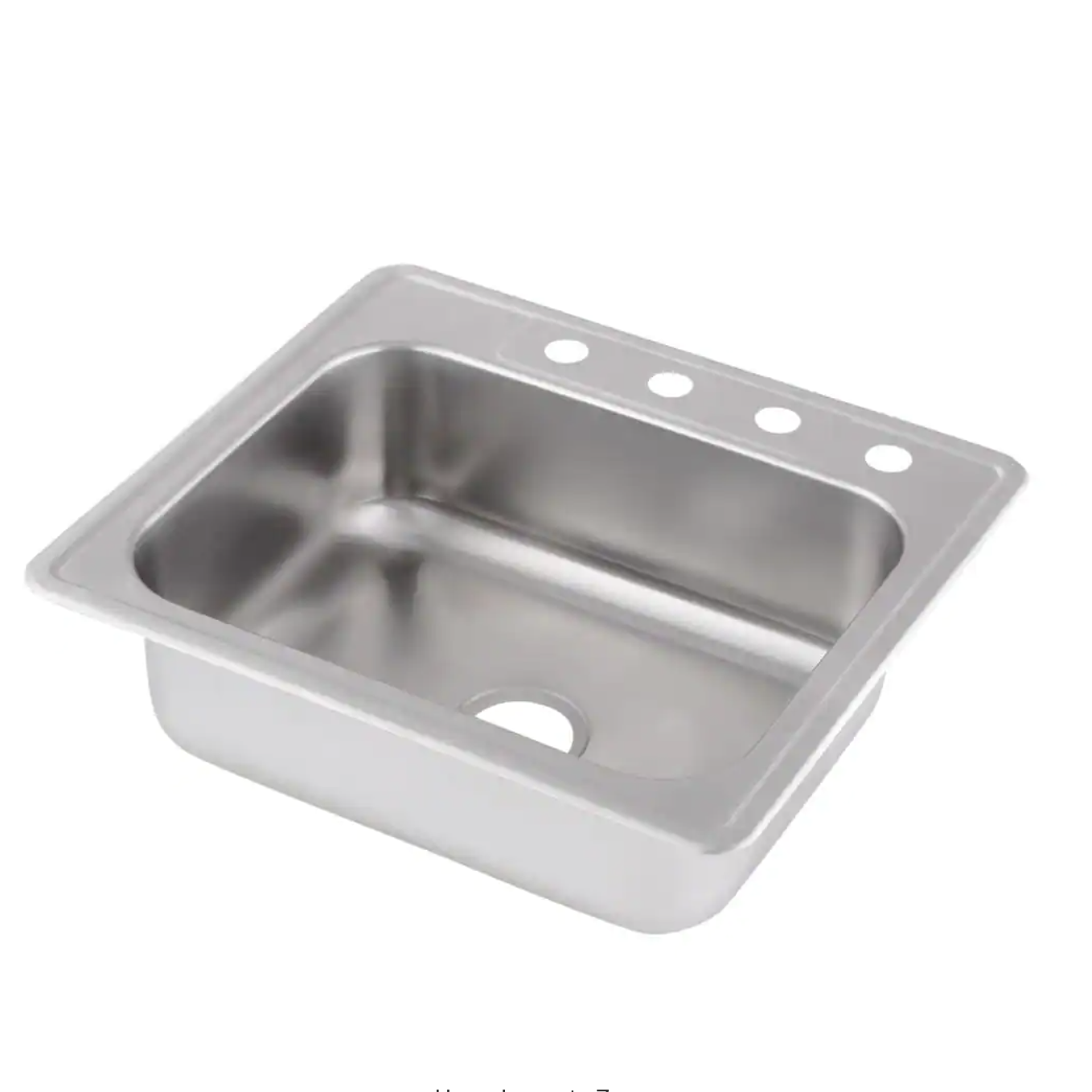 Glacier Bay Drop-In Stainless Steel 25 in. 4-Hole Single Bowl Kitchen Sink