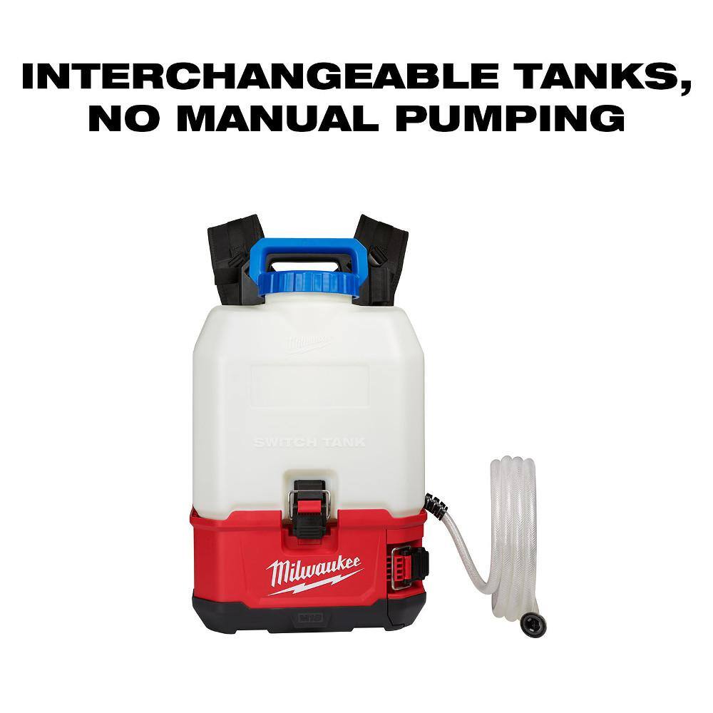 MW M18 18-Volt 4 Gal. Lithium-Ion Cordless Switch Tank Backpack Water Supply Kit with 3.0 Ah Battery and Charger 2820-21WS