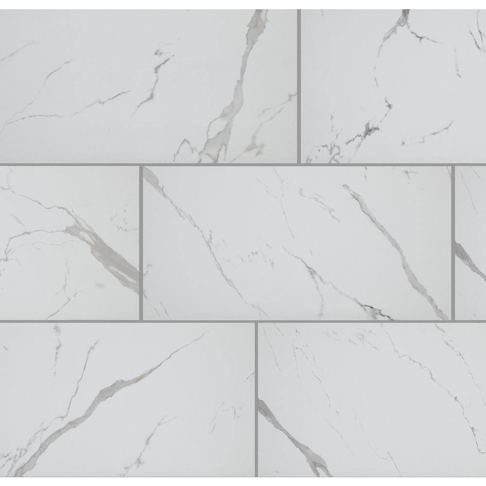 Florida Tile Home Collection Carrara Matte Rectified 12 in. x 24 in. Porcelain Floor and Wall Tile (13.3 sq. ft. case) CHDEAJ0212X24