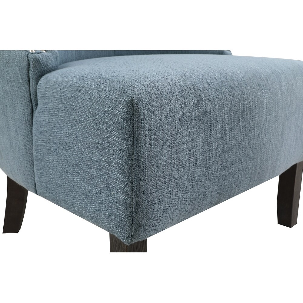 Evelyn Tufted Chair with Grey Wash Legs