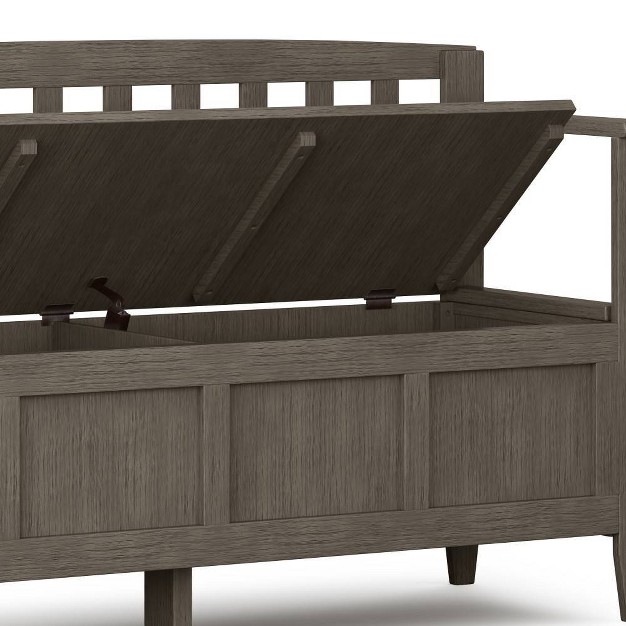 Riverside Solid Wood Entryway Storage Bench Wyndenhall