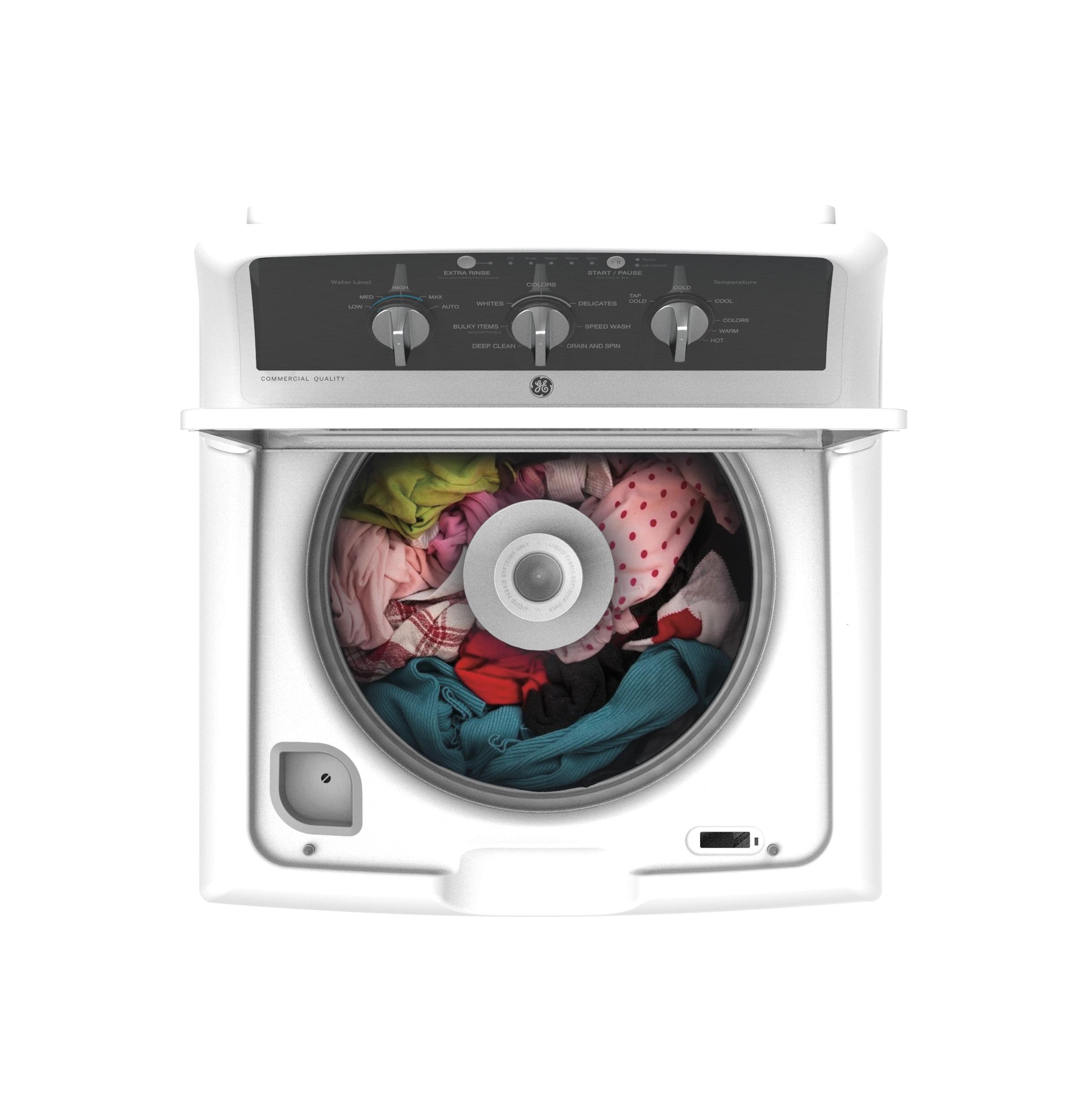 Ge Appliances GTW525ACWWB Ge® 4.3 Cu. Ft. Capacity Washer With Stainless Steel Basket,5-Yr Limited Warranty​