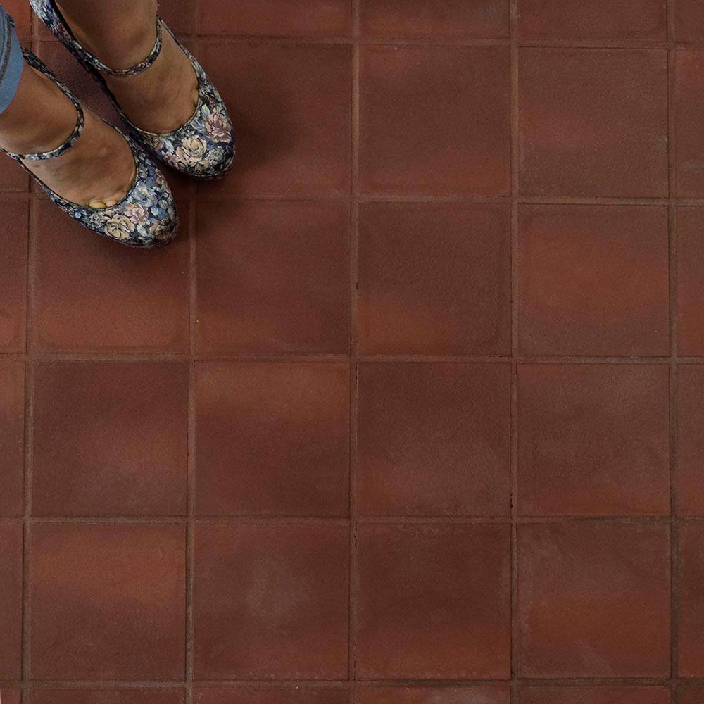 Merola Tile Klinker Red 5 78 in. x 5 78 in. Ceramic Floor and Wall Quarry Tile 5.98 sq. ft.  case FGA6KRD