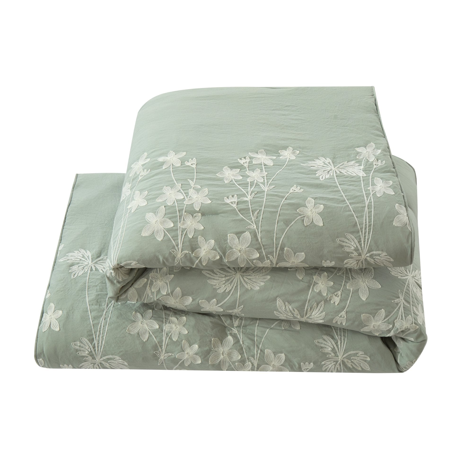 Better Homes and Gardens Sage Celine 12 Piece Pre Washed Bed in a Bag， Queen