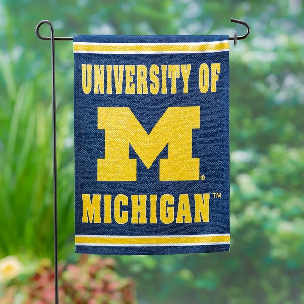 Embossed Suede Flag Gdn Size University Of Michigan