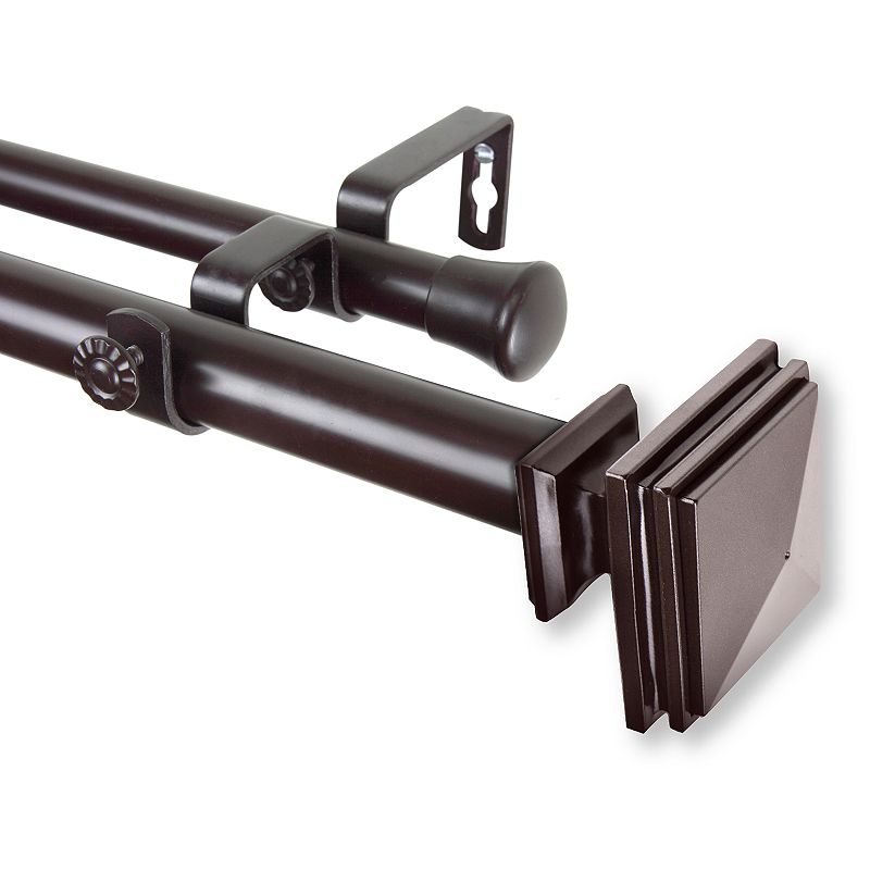 Rod Desyne Bedpost Double Window Curtain Rod