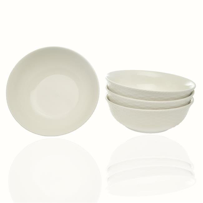 Red Vanilla FC900-419 30 oz Nantucket White Cereal and Soup Bowl - 7.25 in. - Set of 4