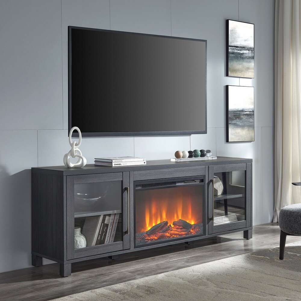 Quincy TV Stand with Fireplace Insert