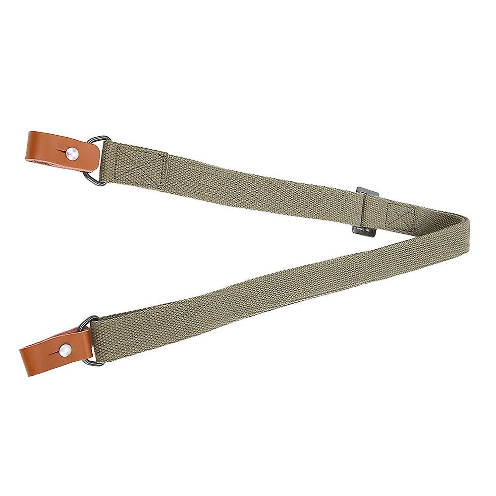 Outdoor Tactical Adjustable 2 Point Hunting Rifle Gun Sling Strap Rope Belt Army Green