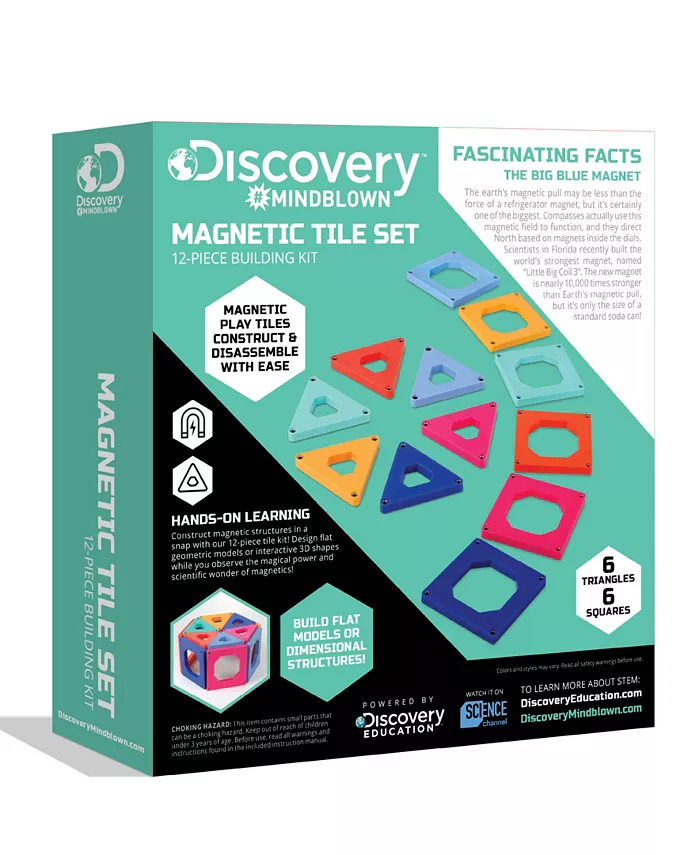 Discovery #MINDBLOWN Magnetic Tile Building Block Set